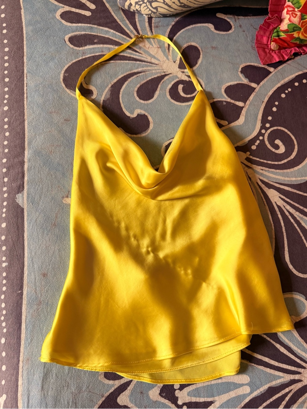 Zara Yellow Silk Blouse